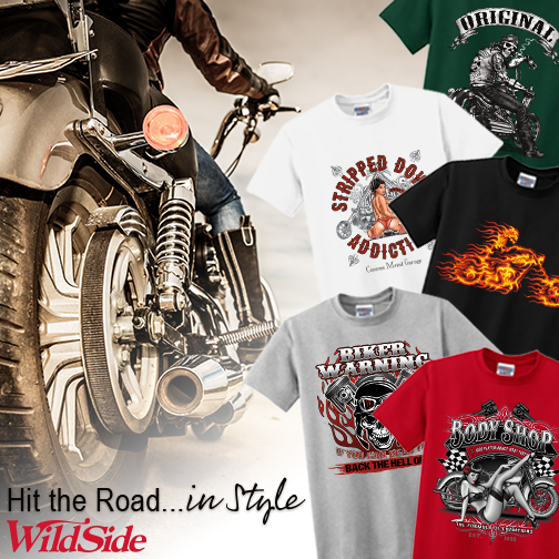 biker-stock-transfers Biker T-Shirt Transfers For The Road